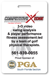 Competitive Edge Golf Bag Tag with Writable Back