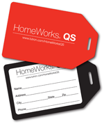 Luggage tag with writable back